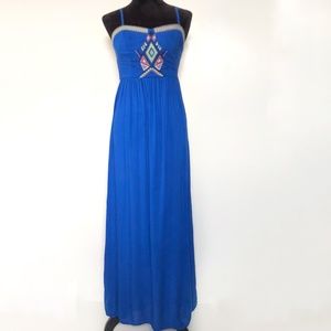 Flying Tomato Maxi Dress XS Aztec Blue Boho Chic